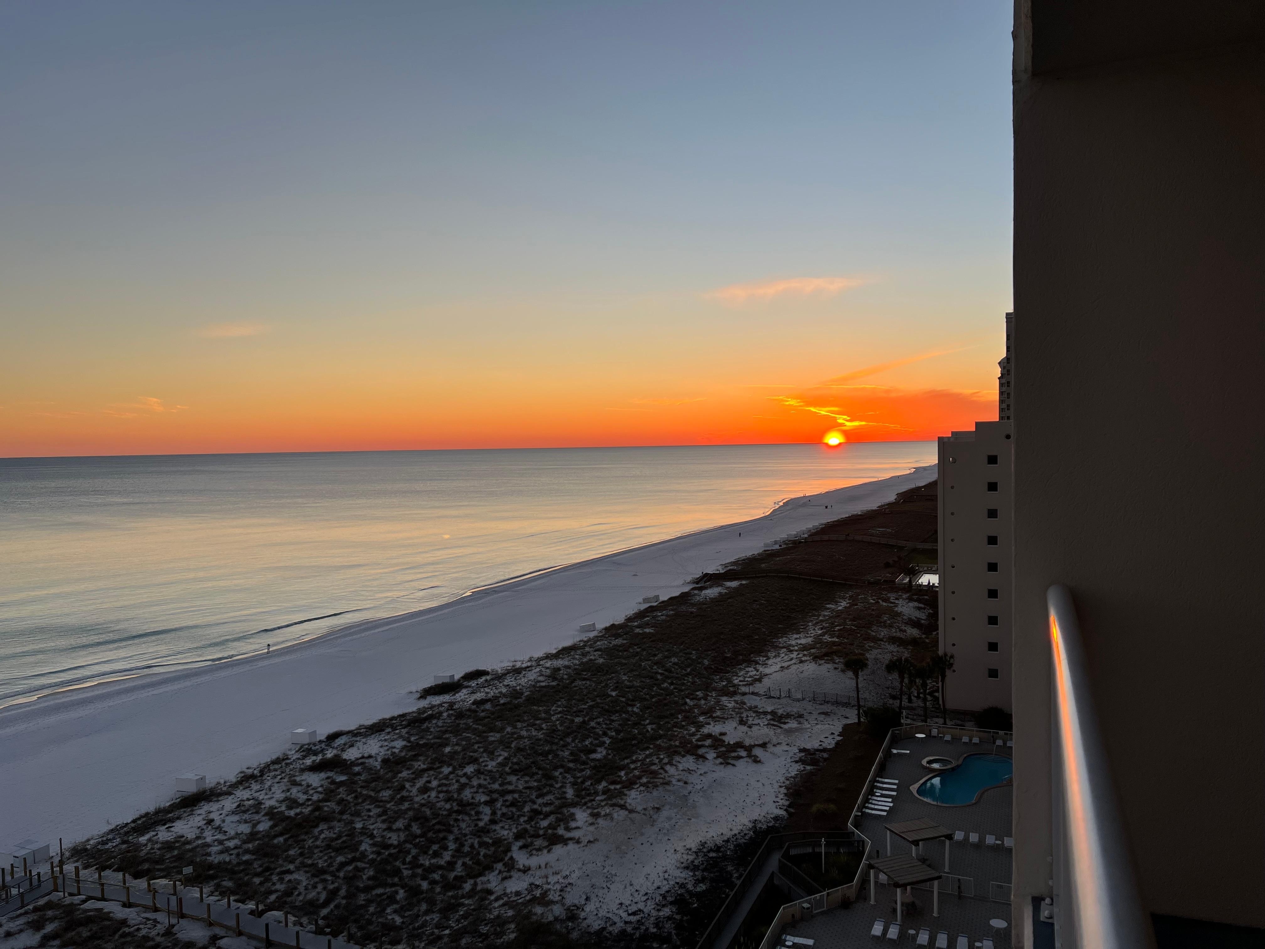 Sunset view from the balcony