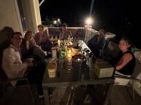 relaxed evening meal on the terrace