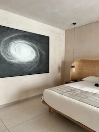 Comfortable bed and entire place