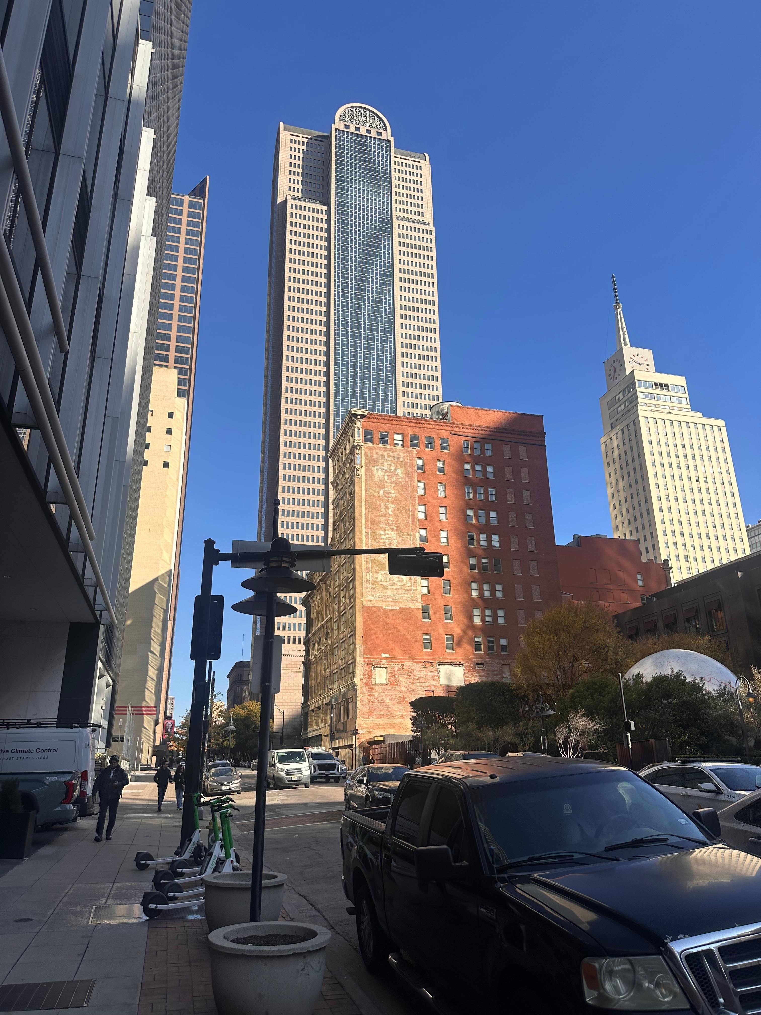 Your view to your left. 