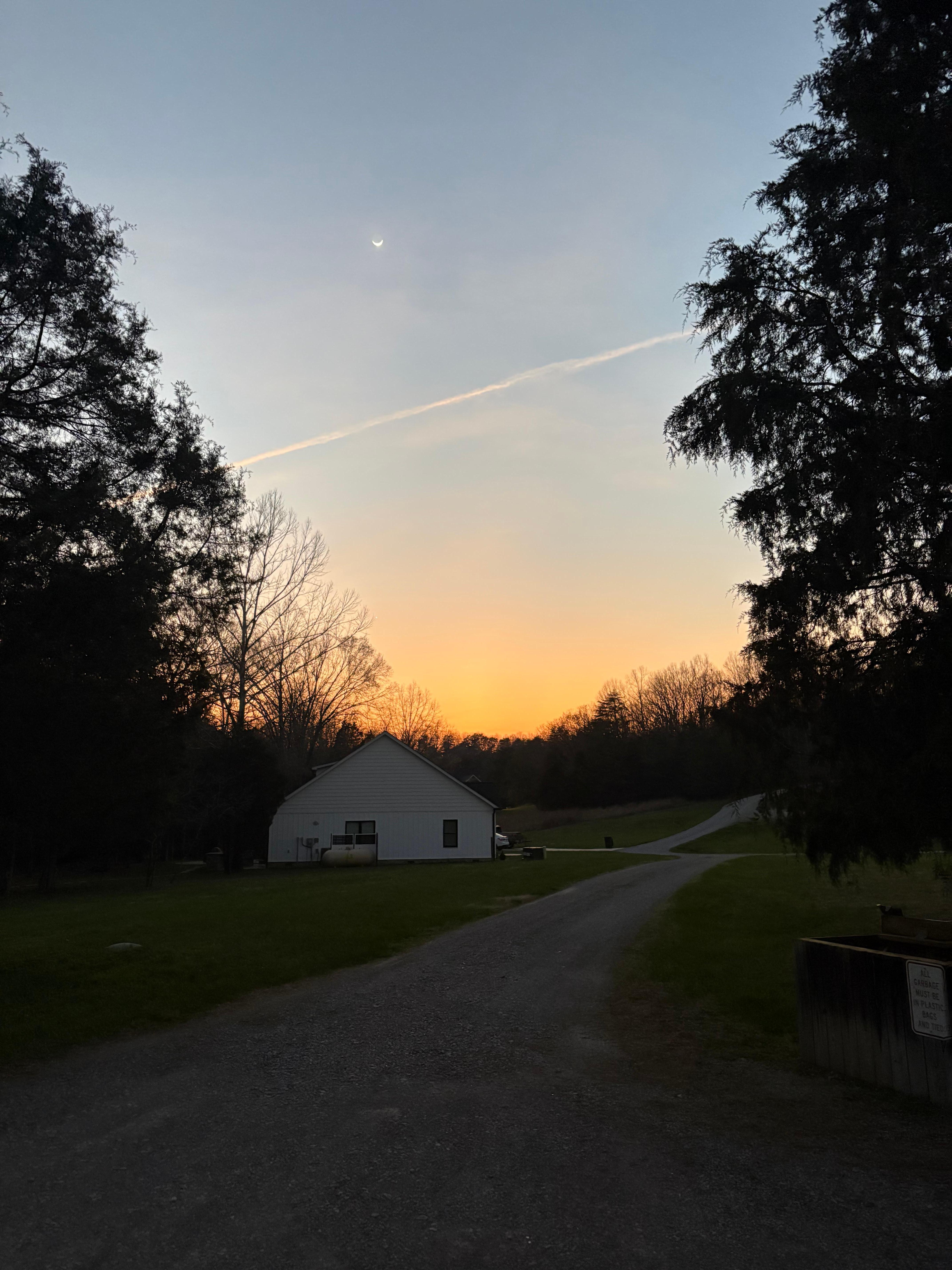 Beautiful sunset from the home.