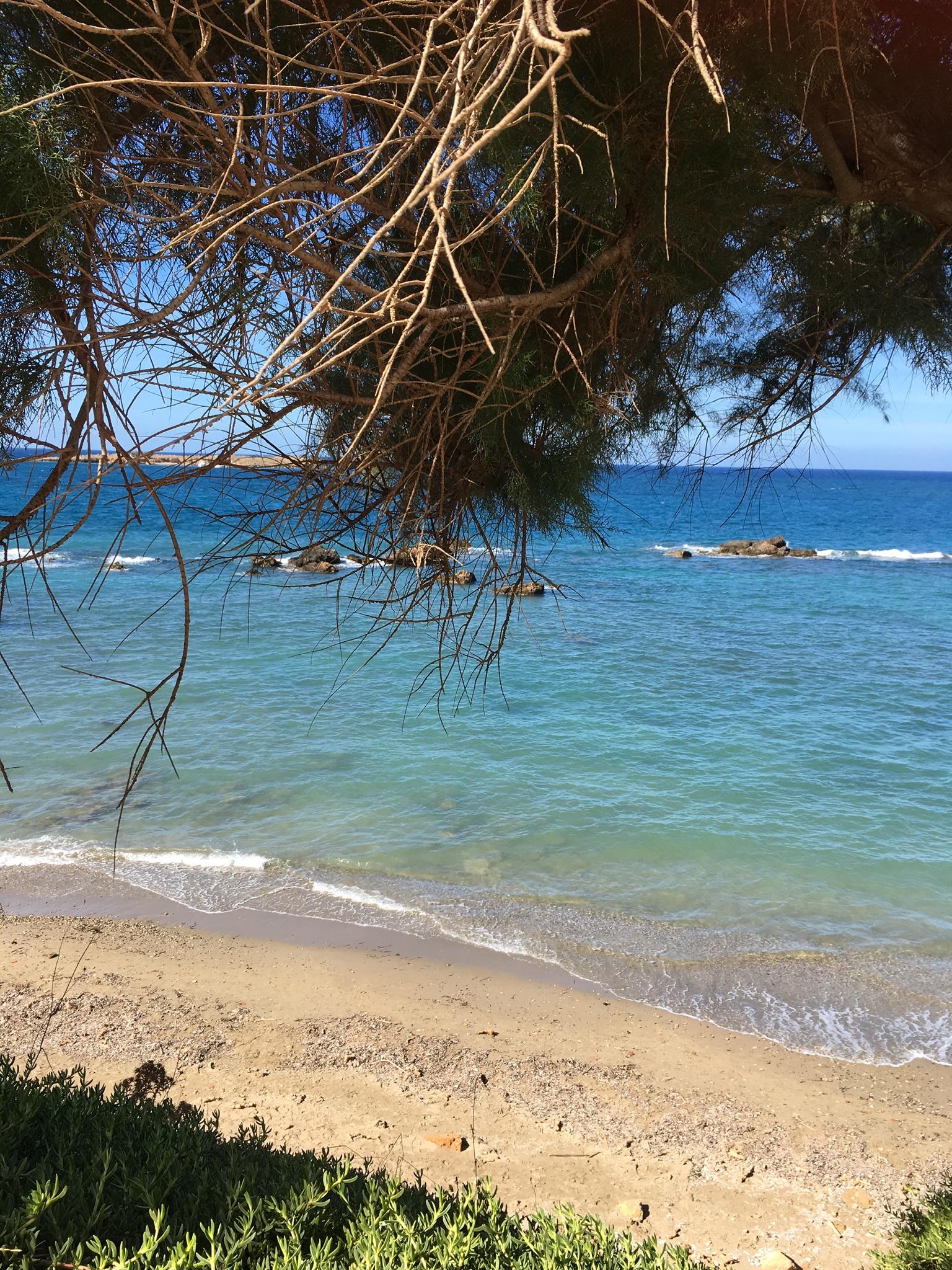 La plage juste en-dessous de l’hôtel