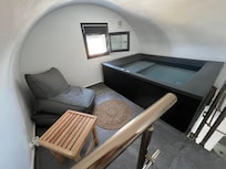 Hot tub in every apartment.