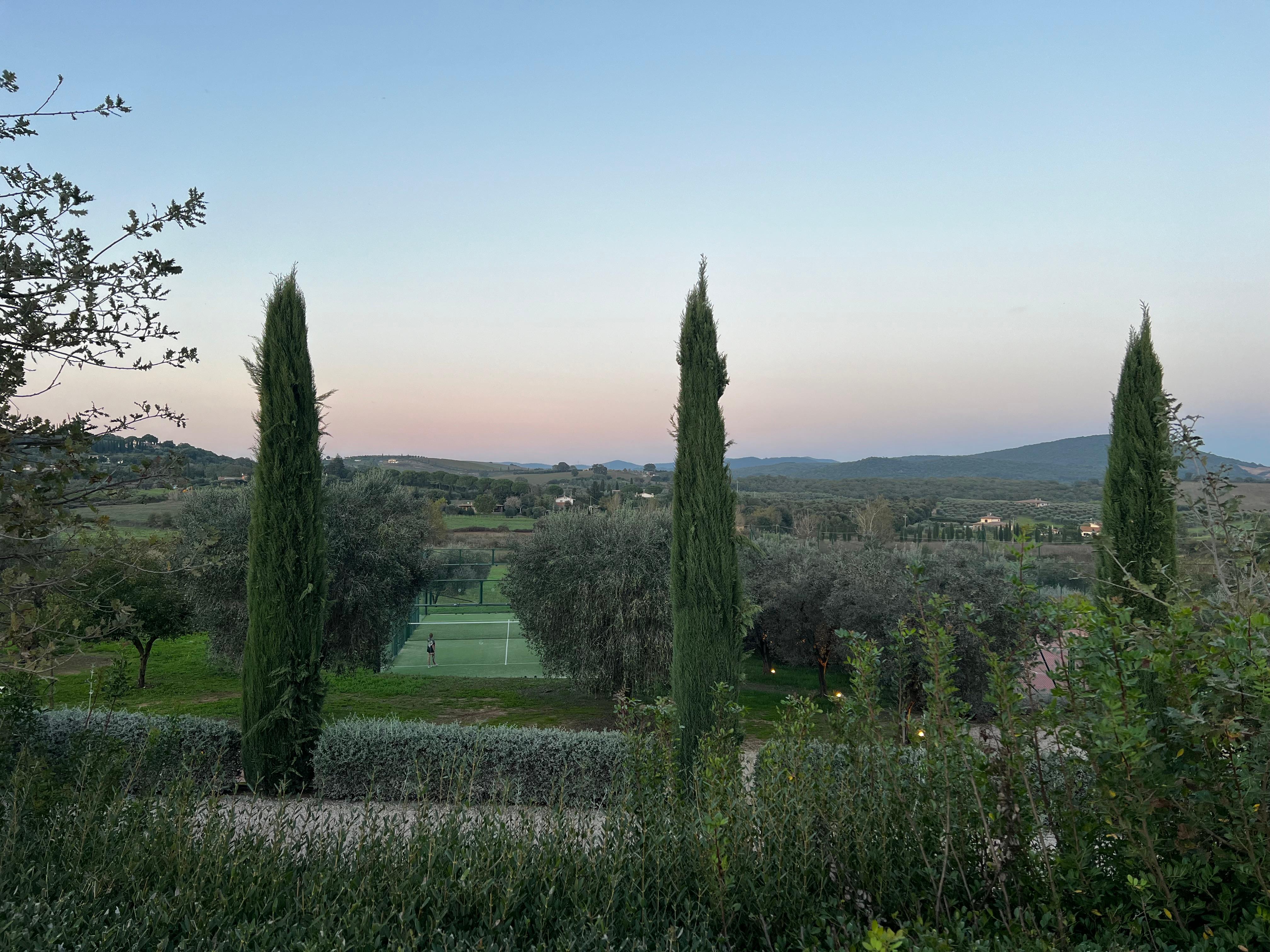 Vista da Toscana a partir do hotel.