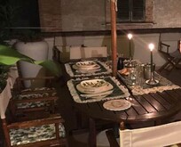 Candlelit dinner on the terrace