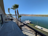 blue skies and blue river