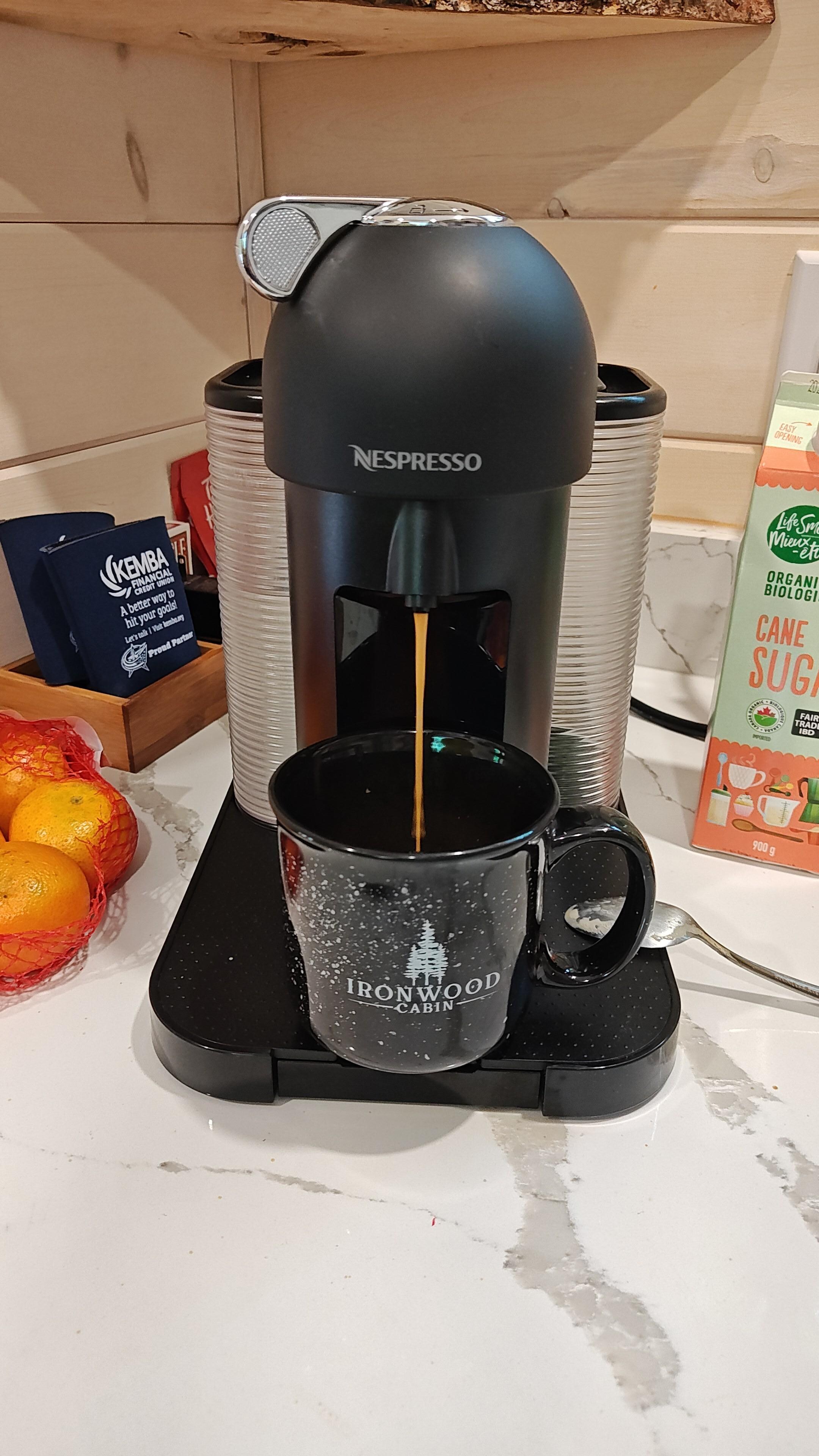 Nespresso machine was a welcome treat