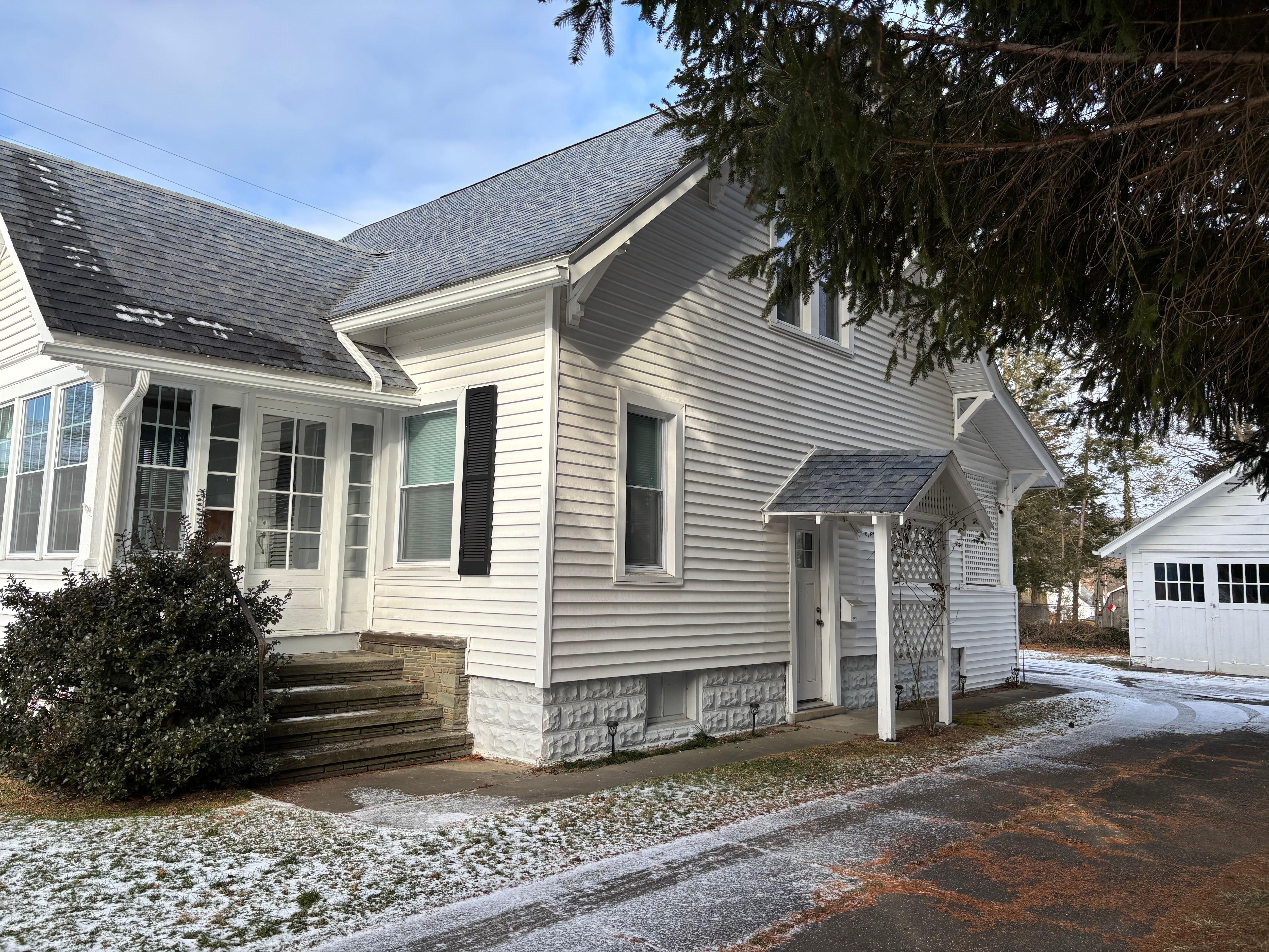 They left a shovel & salt & one day someone came & shoveled the droveway