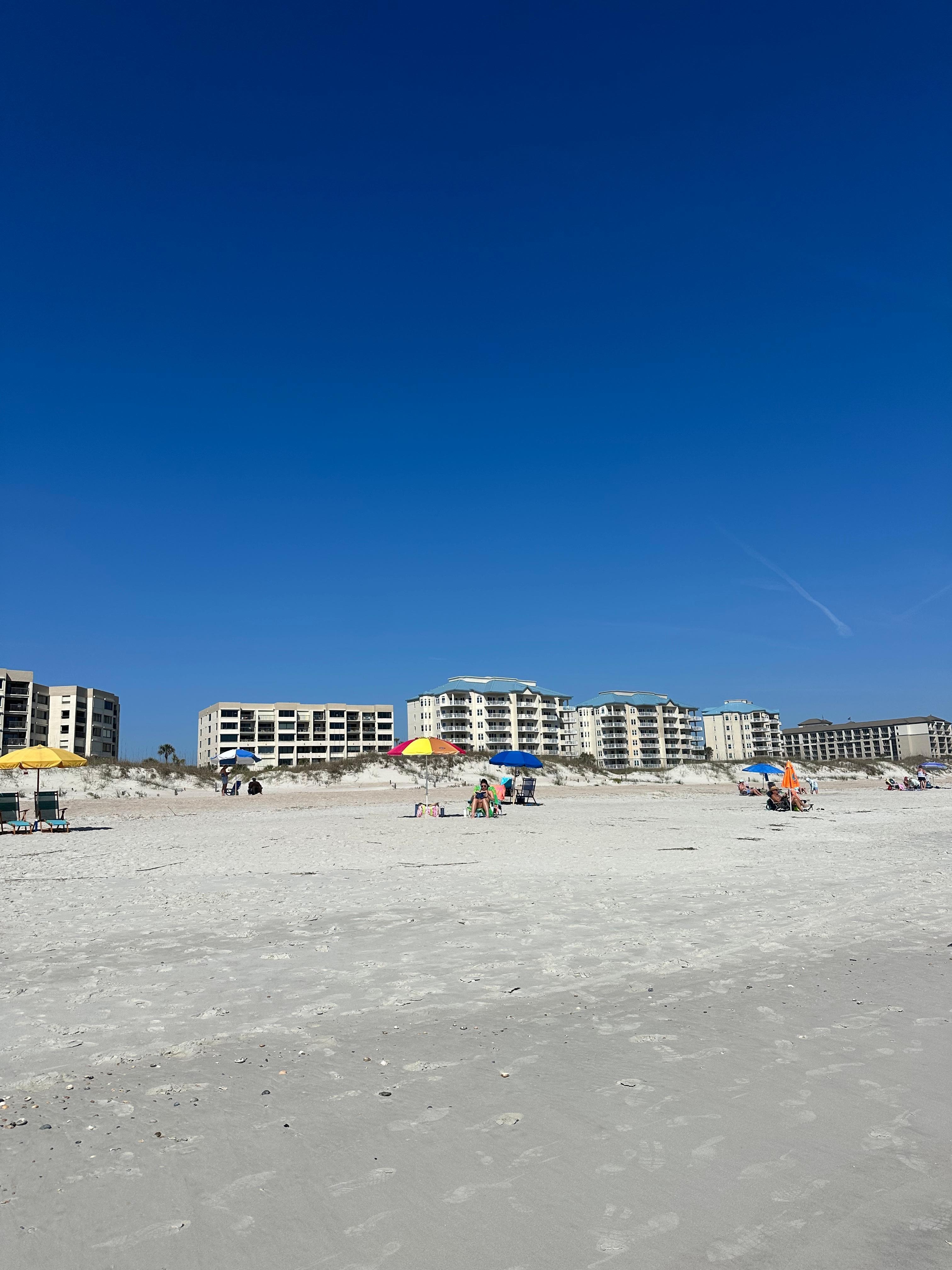 Beach in front of condos 