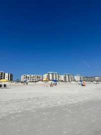 Beach in front of condos