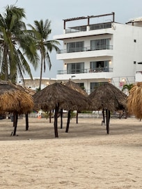 Beachfront view of the hotel