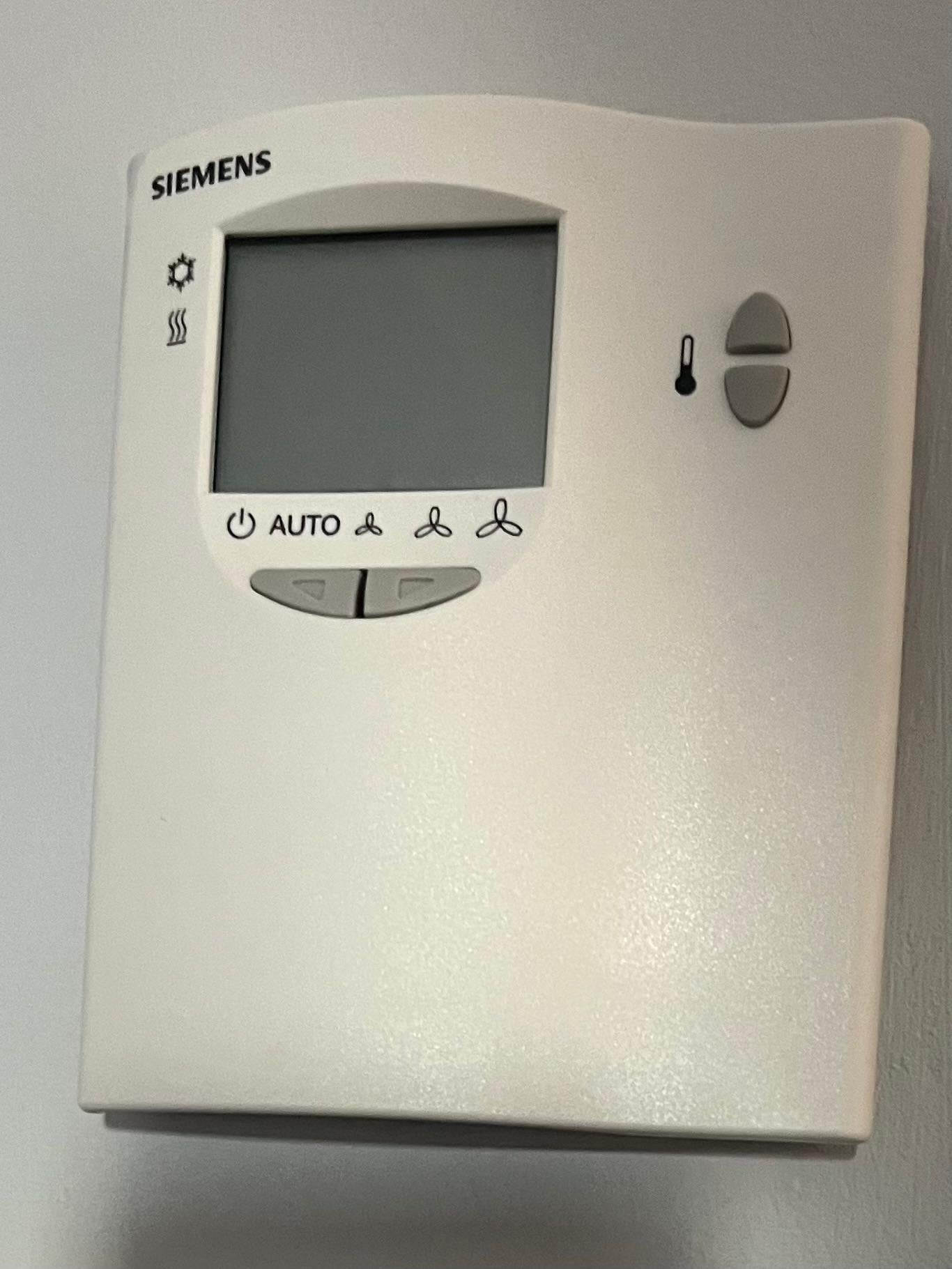 The central heating control panel was not turned on/operating