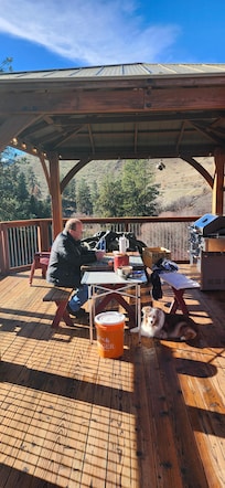 Afternoon card game enjoying the view and staying warm with our little Solo Stove!