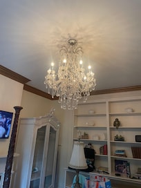Chandelier in our bedroom!