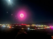 Fireworks from the backyard of the home!