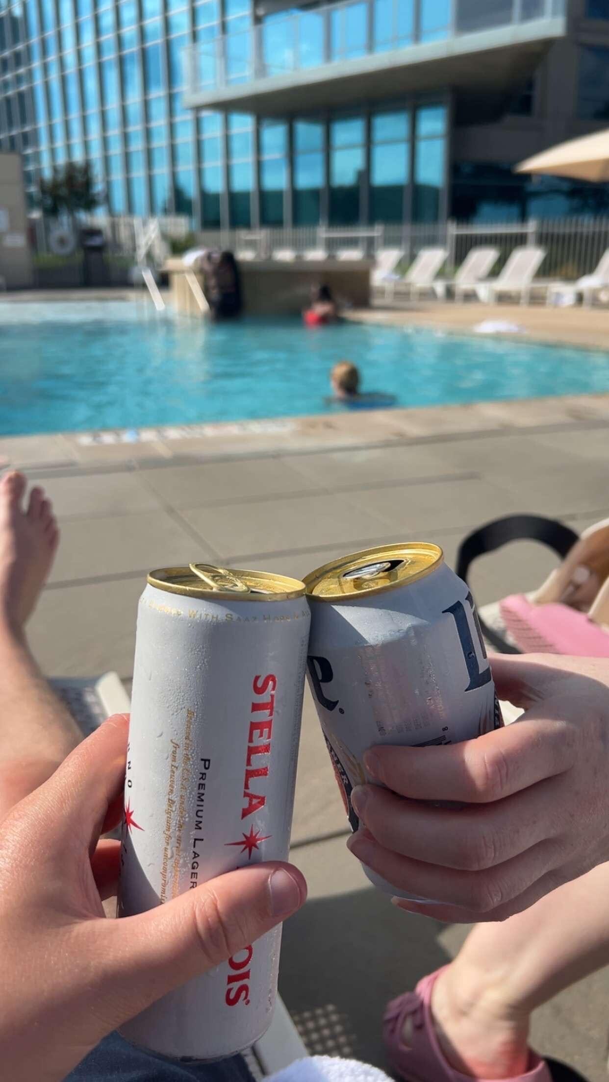 By the pool