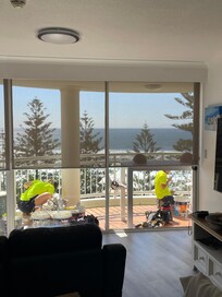 Our privacy was clearly effected by the painters presence.