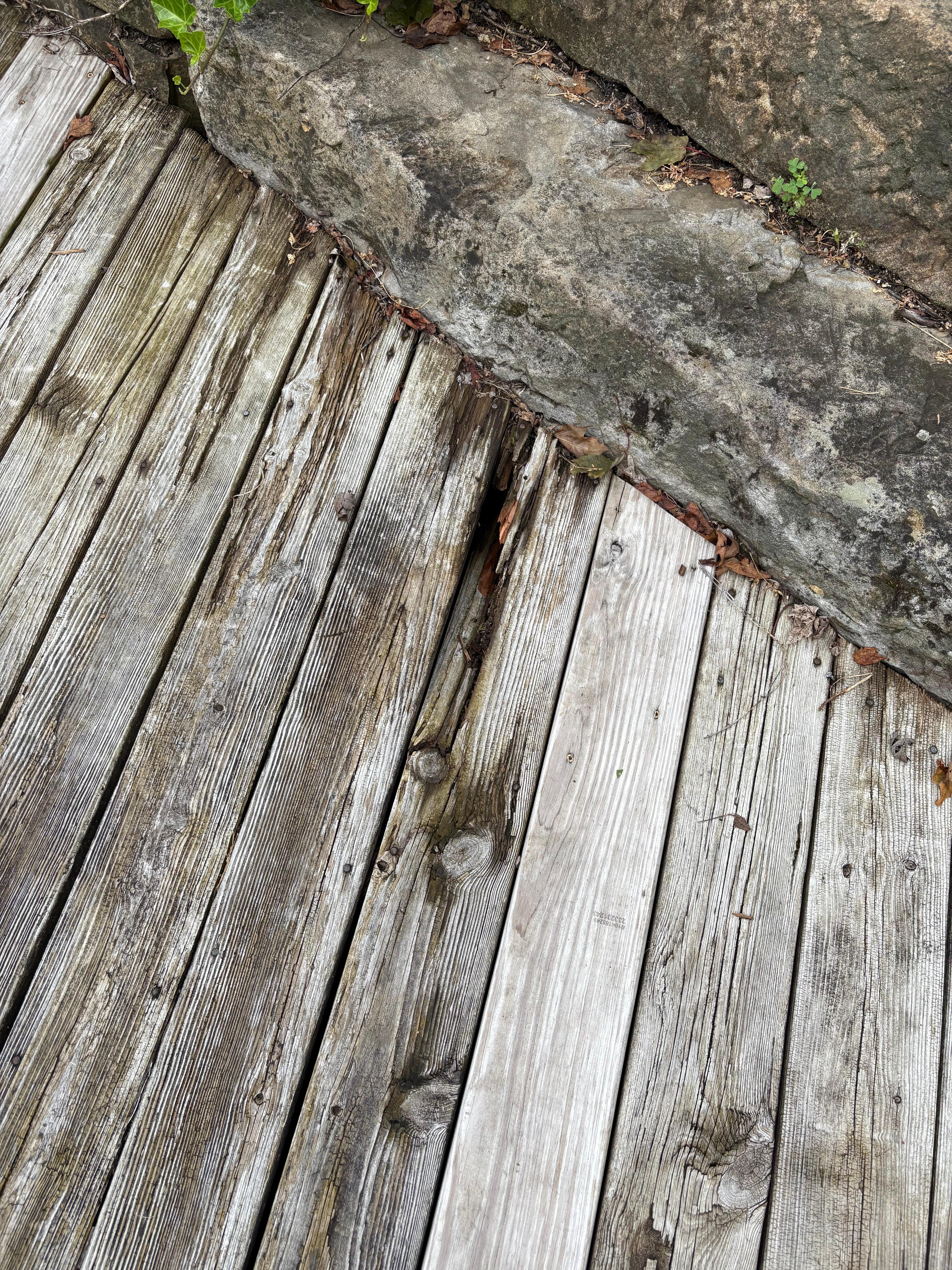 Guests foot went through this hole in decking