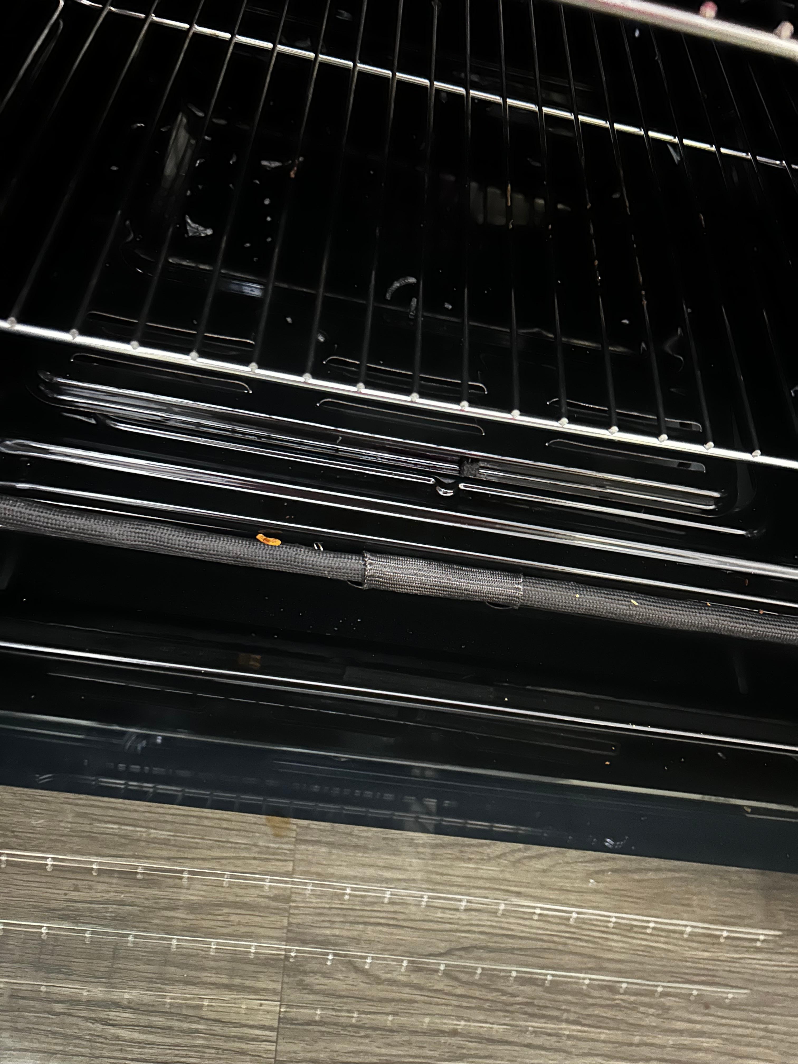 Food crusted in range 