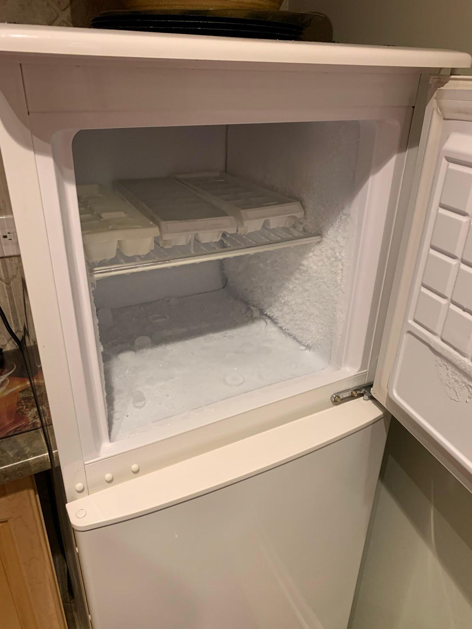 overly frosted freezer