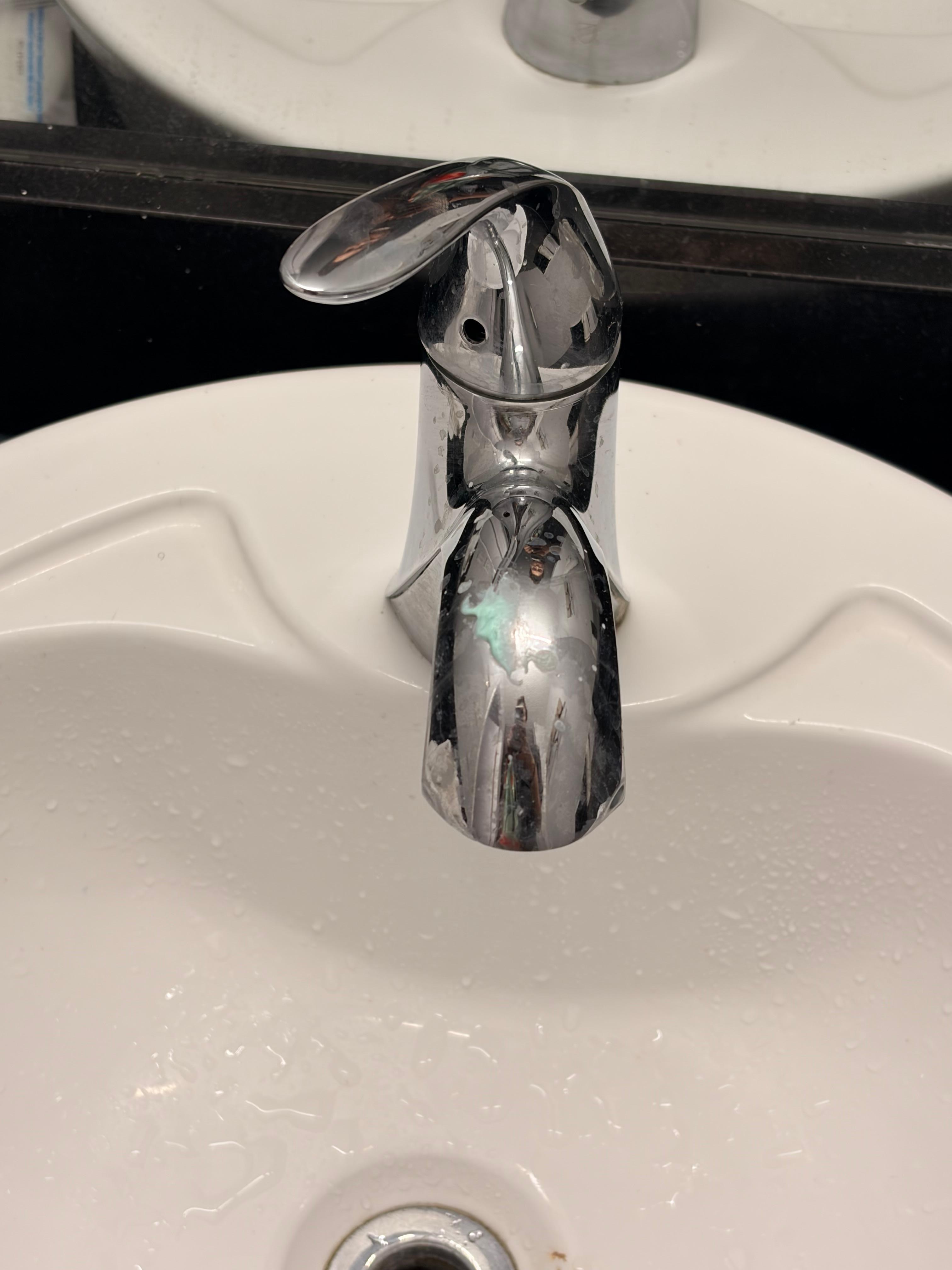 Toothpaste on the sink