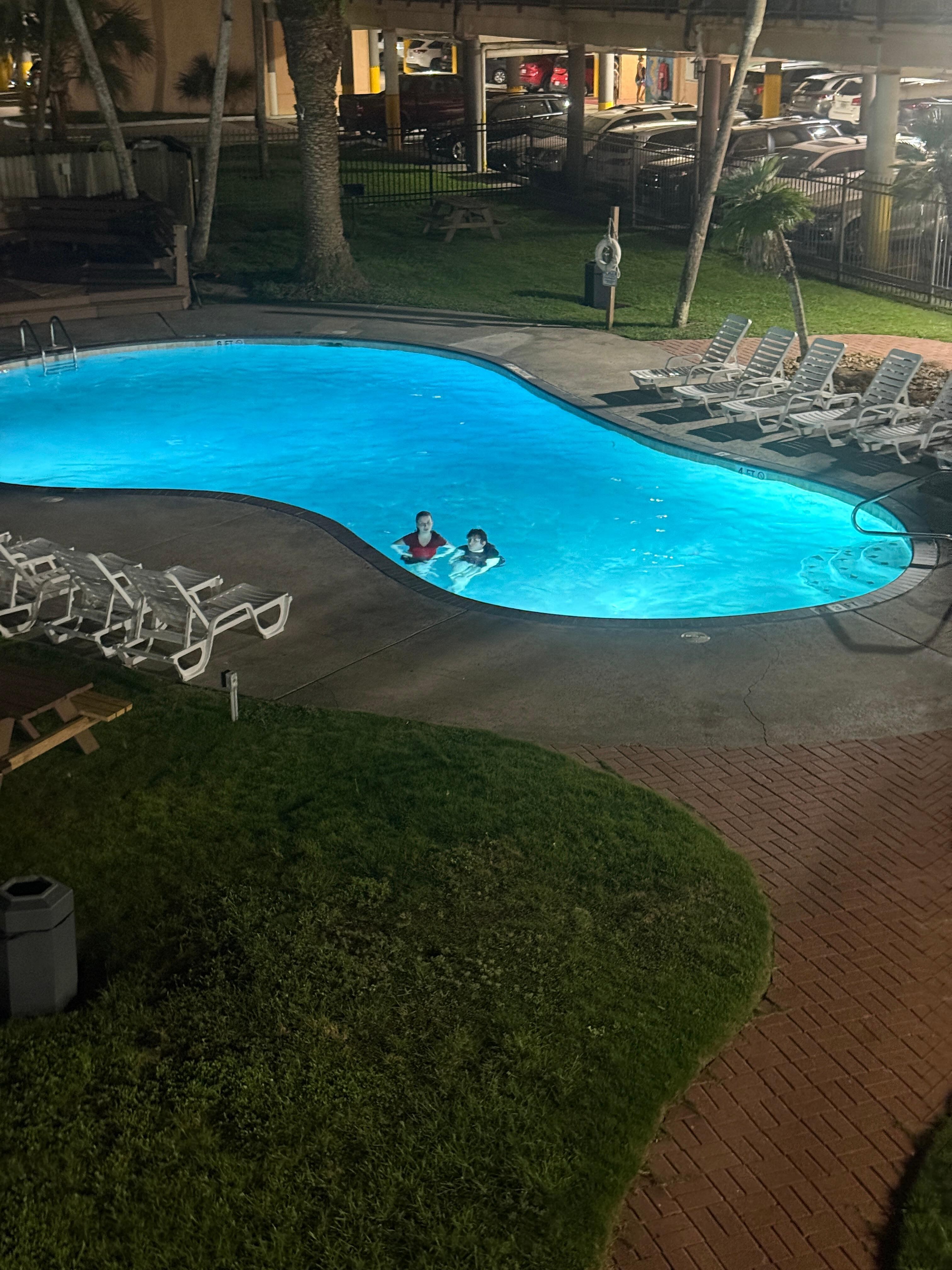 Saltwater pool right outside unit. 