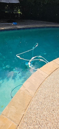 Pool vacuum left in the pool. Info stated that pool man comes on Monday and we arrived Friday afternoon.