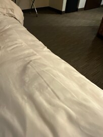 You can’t feel how hard and lumpy the bed is from a photo. Trust. It was the worst.