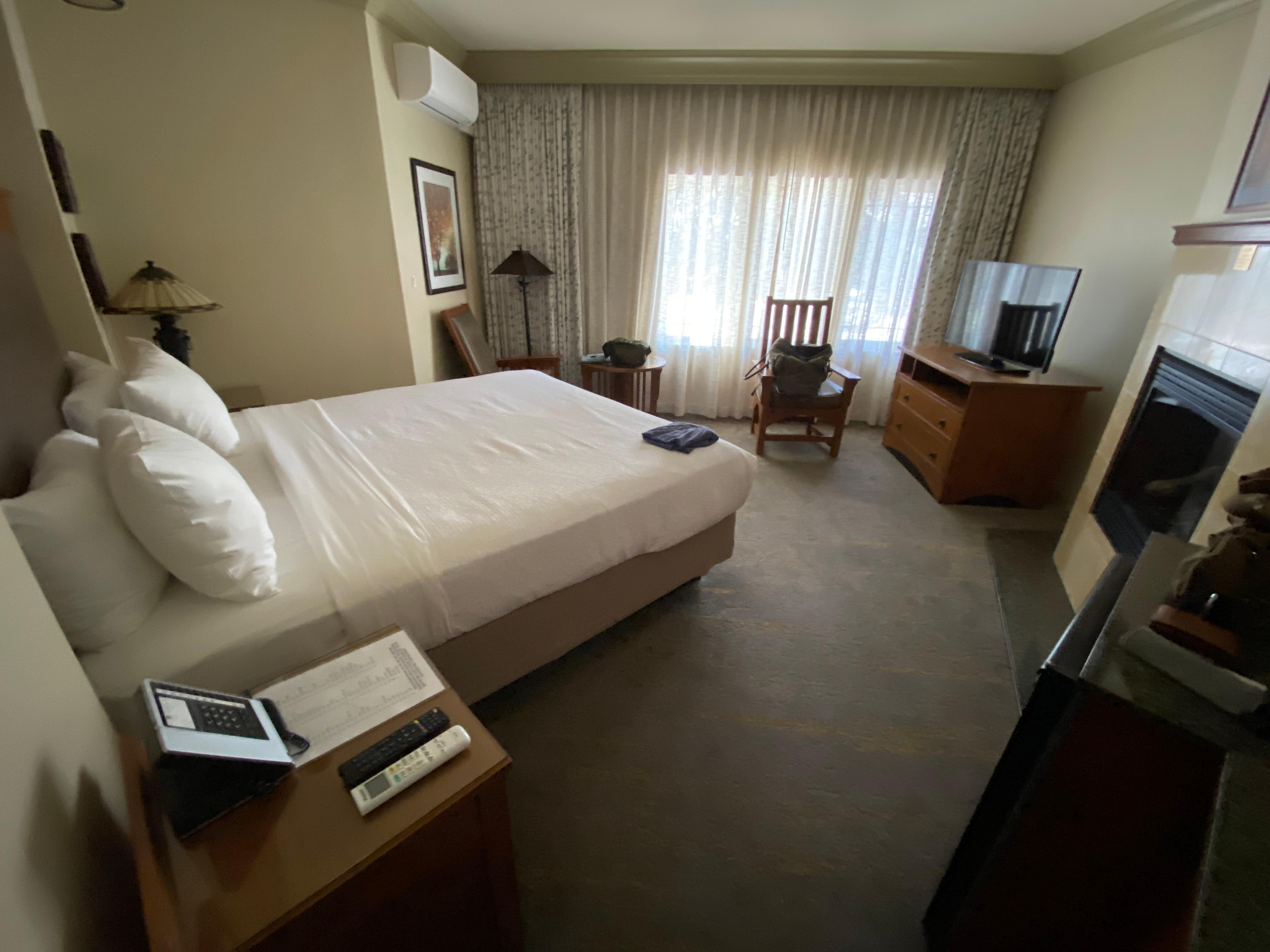 My room with a king bed. Large bathroom plenty of room for two.