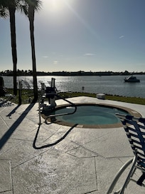 Amazing pool area overlooking the harbor