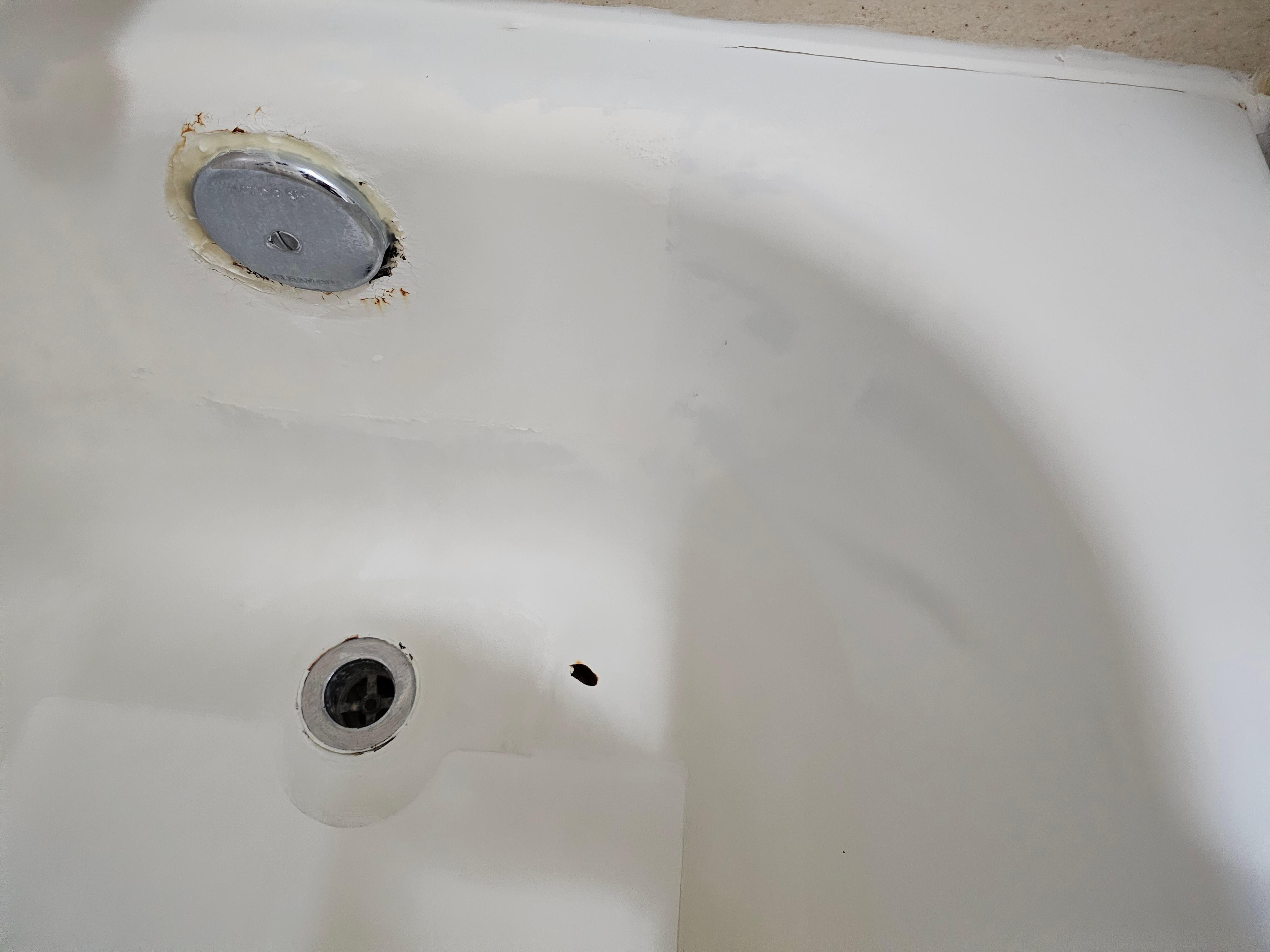 Ceramic coating peeled off in bathtub.