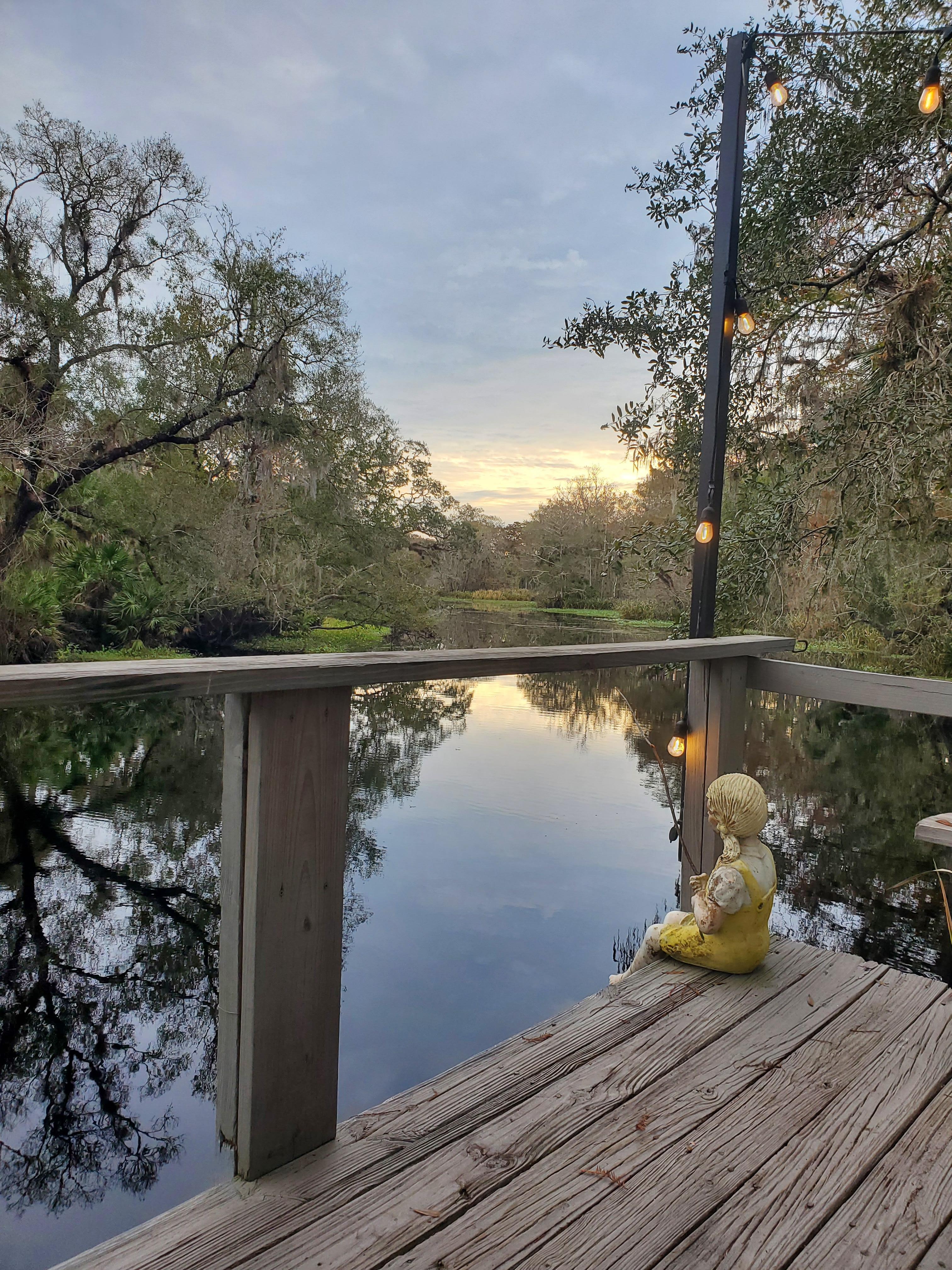 Spent a lot of time fishing in the creek.