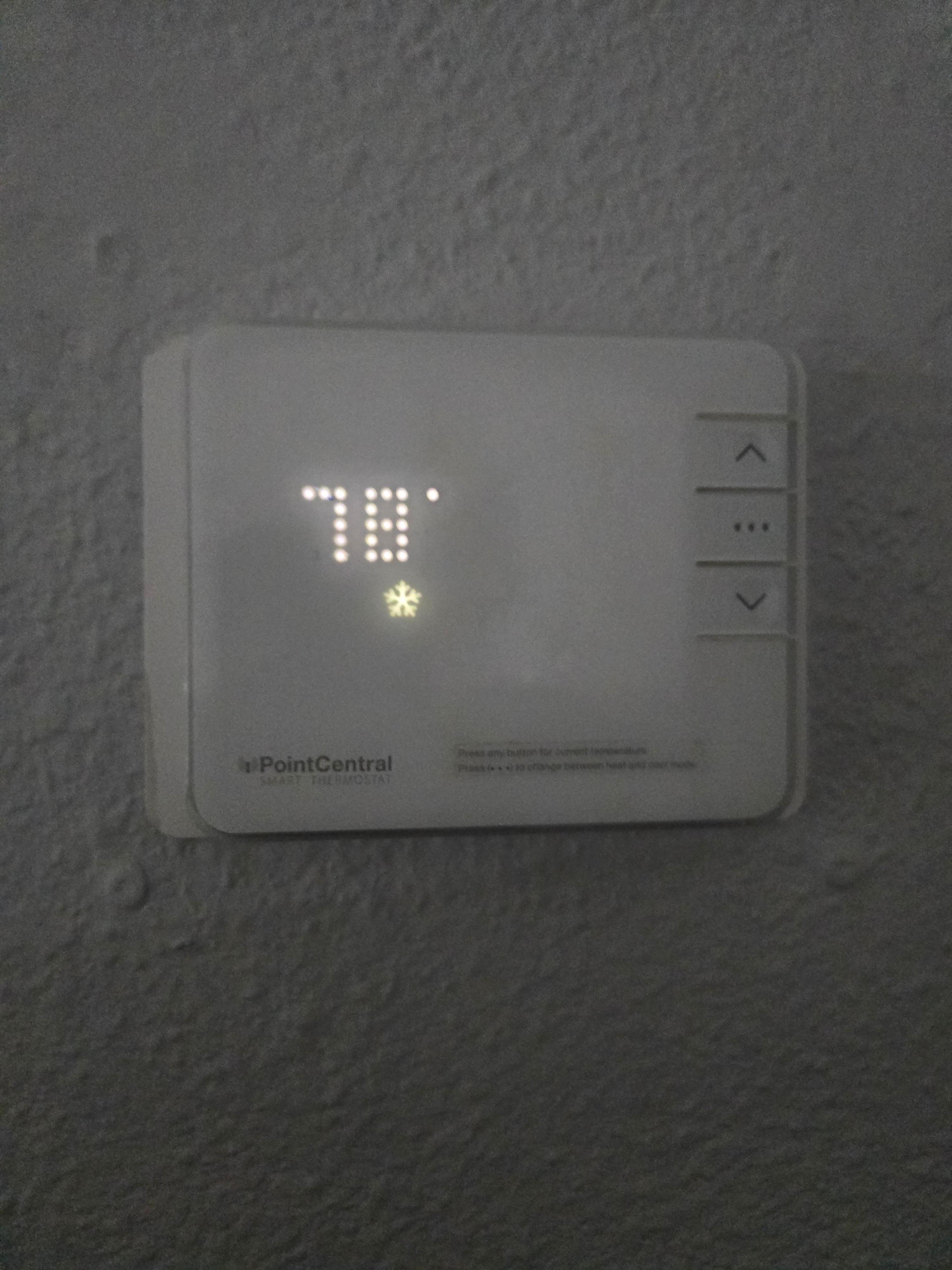 Temperature when we arrived
