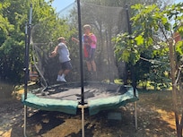 Trampoline area