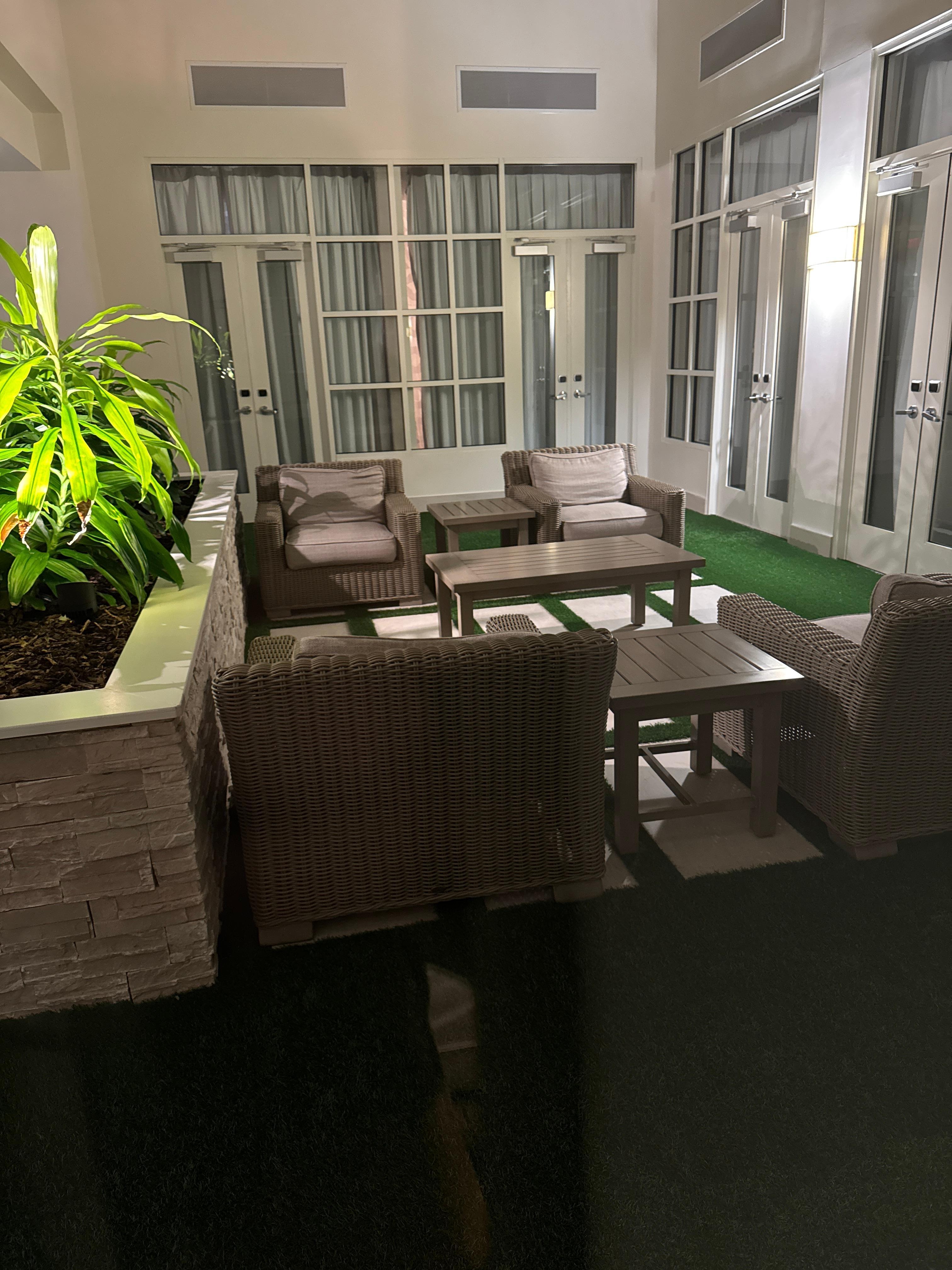 The atrium connected to my room