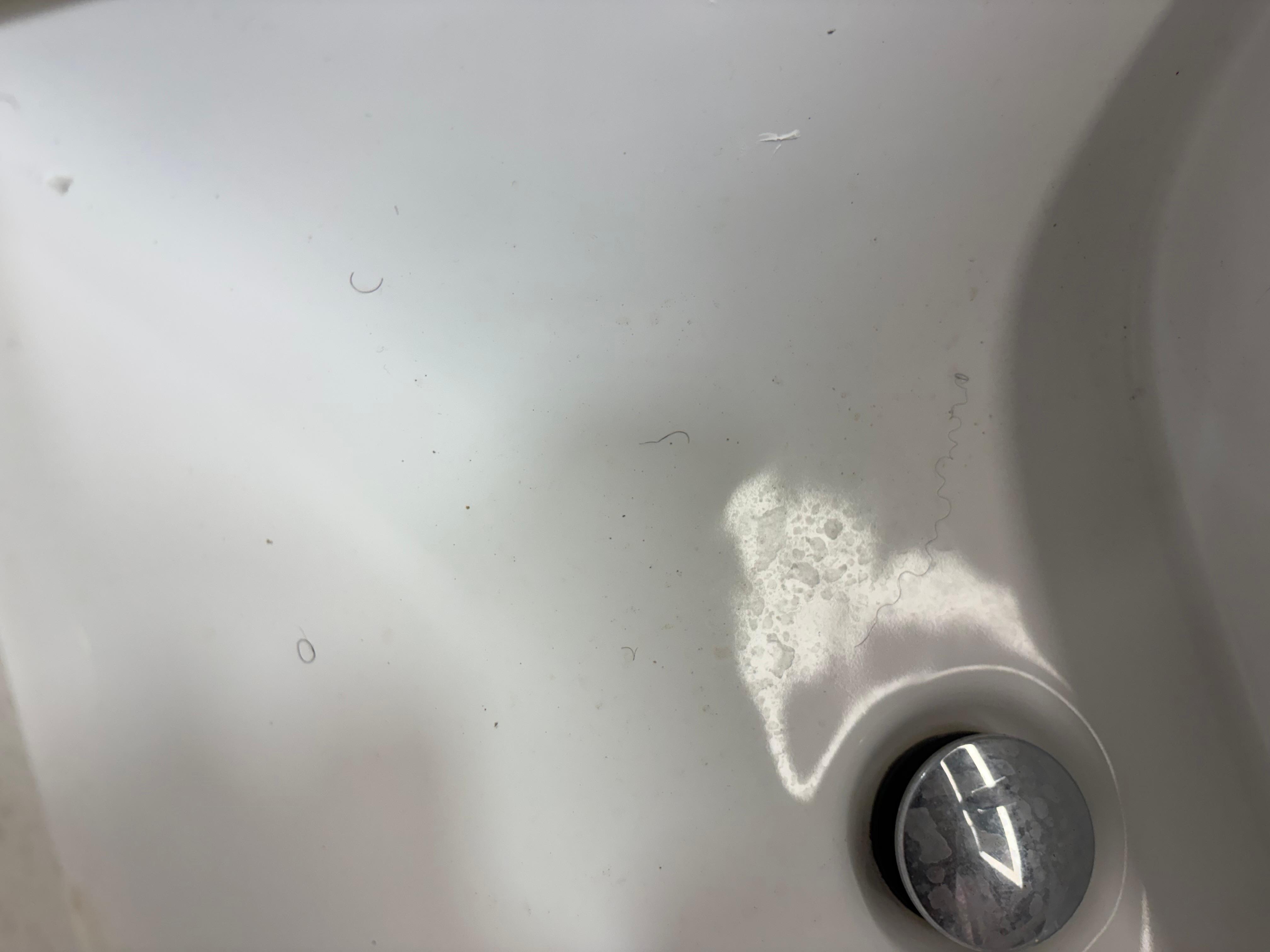 Hair in sink 