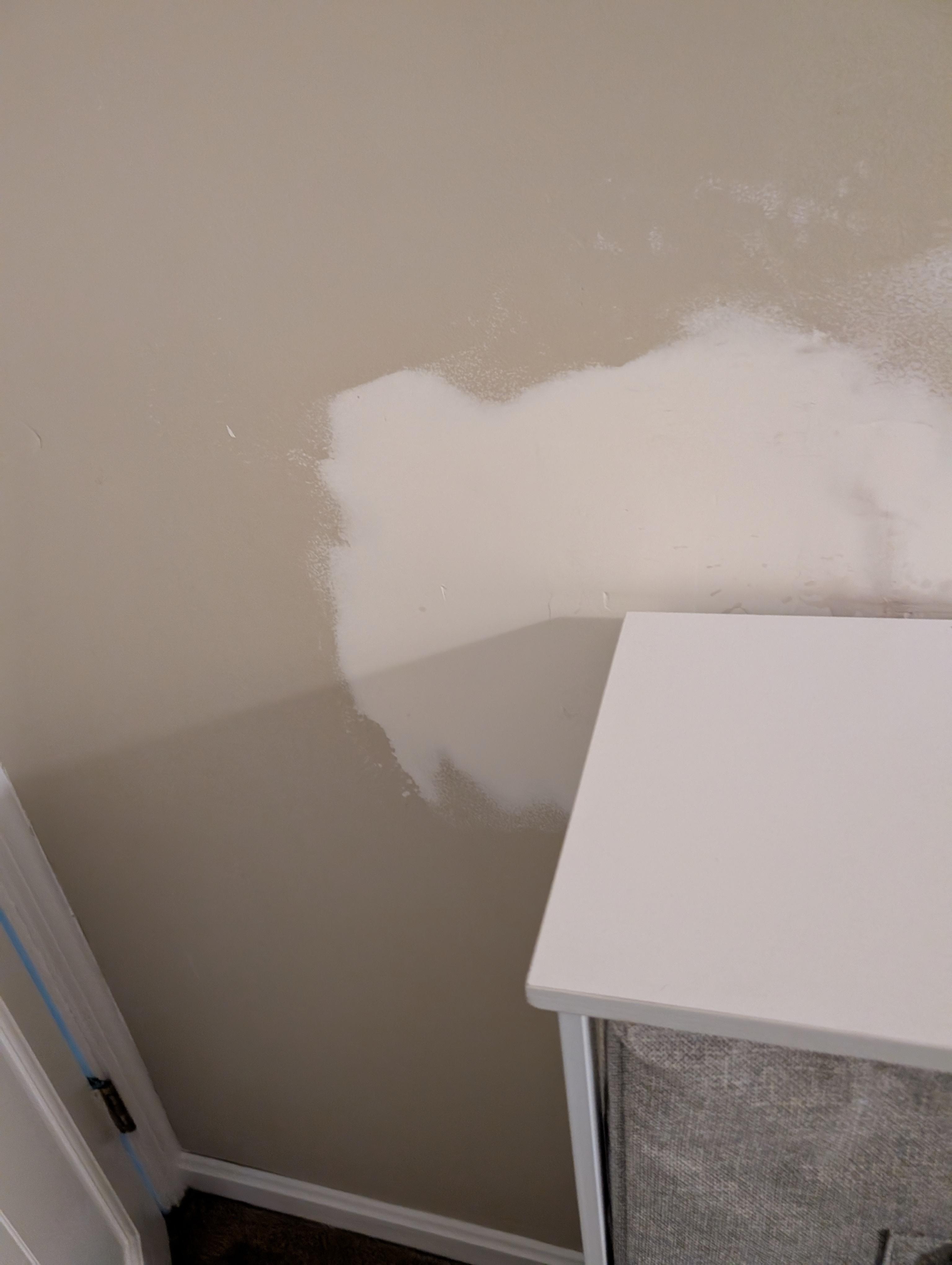 unfinished bedroom wall