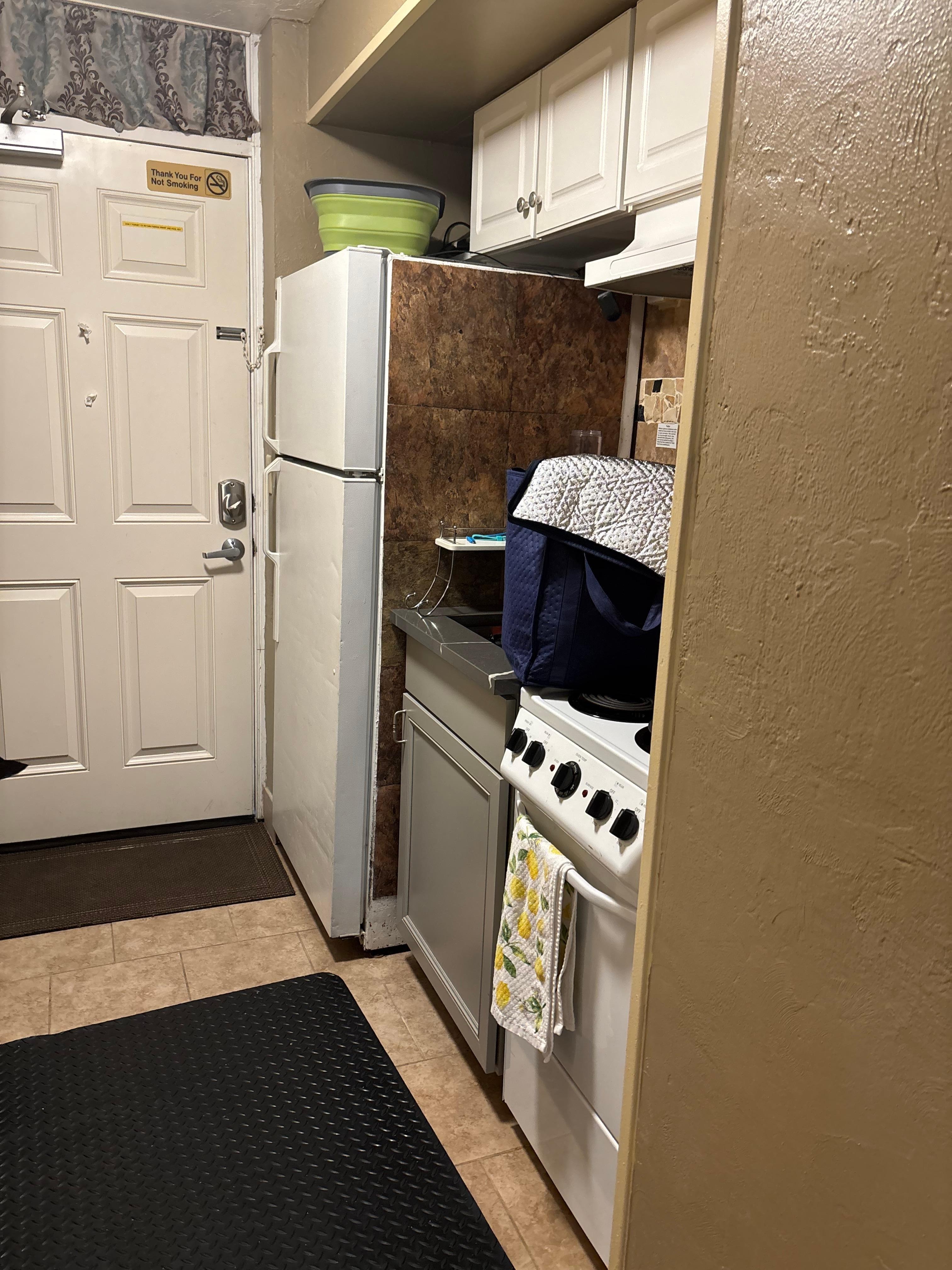 View of kitchenette area