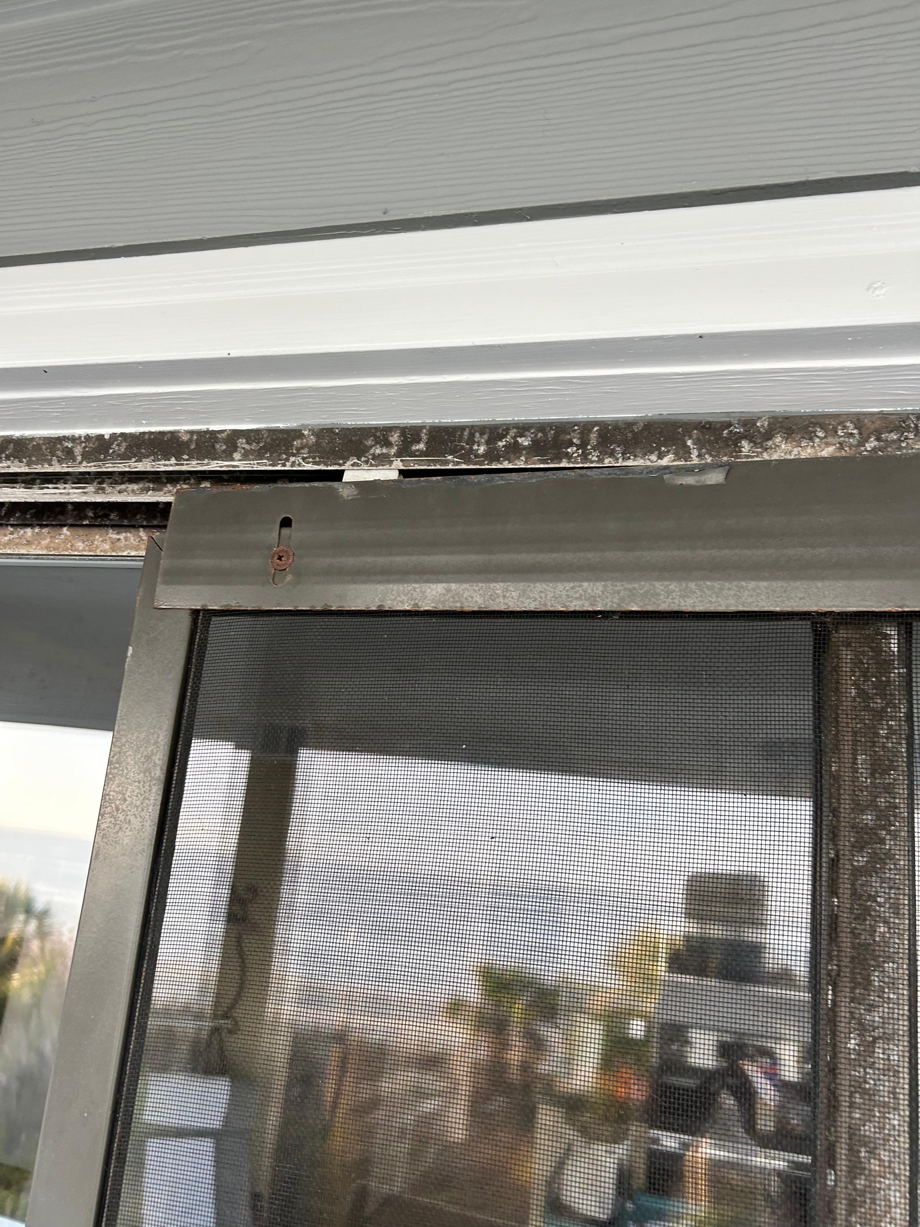 unrepaired slider screen