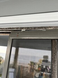 unrepaired slider screen