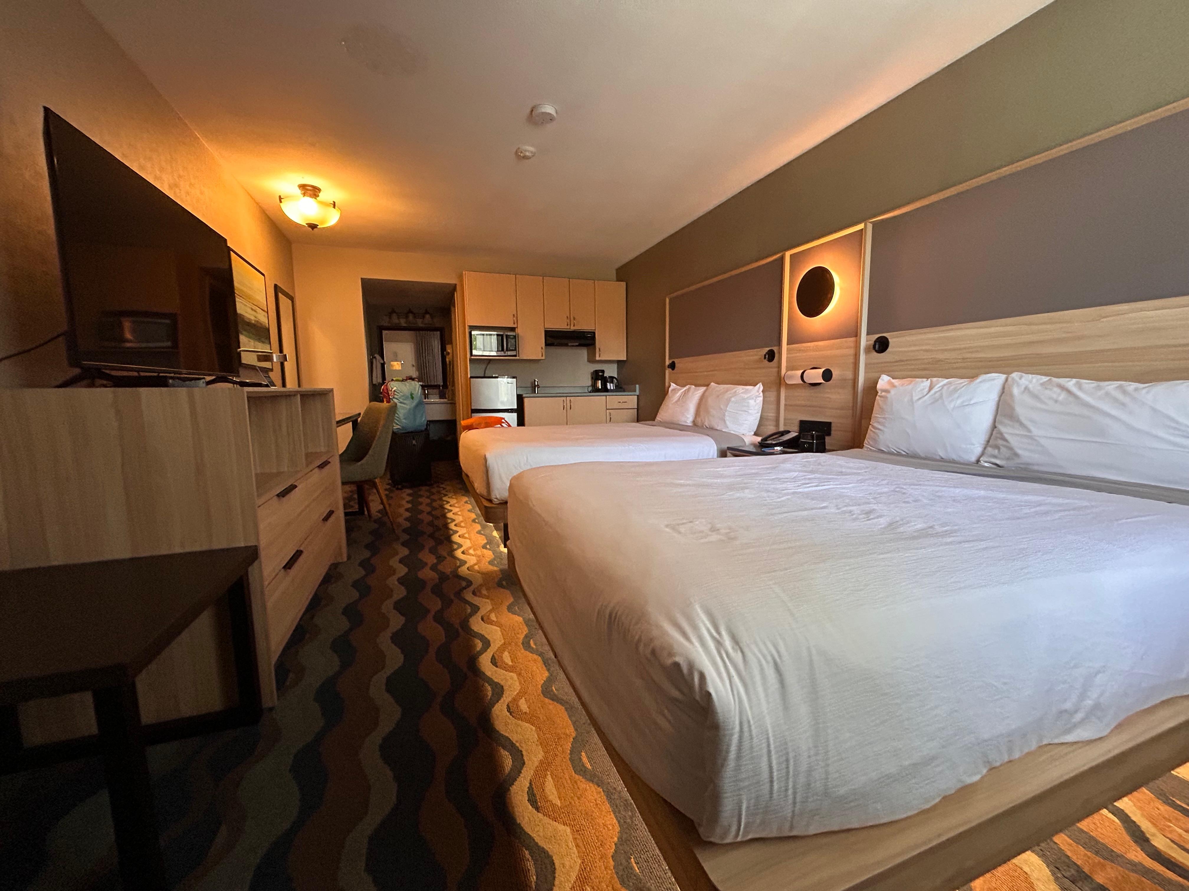 Room is spacious enough just lacking in toiletries etc.