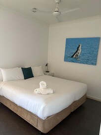 Bedroom with fan & air-conditioning