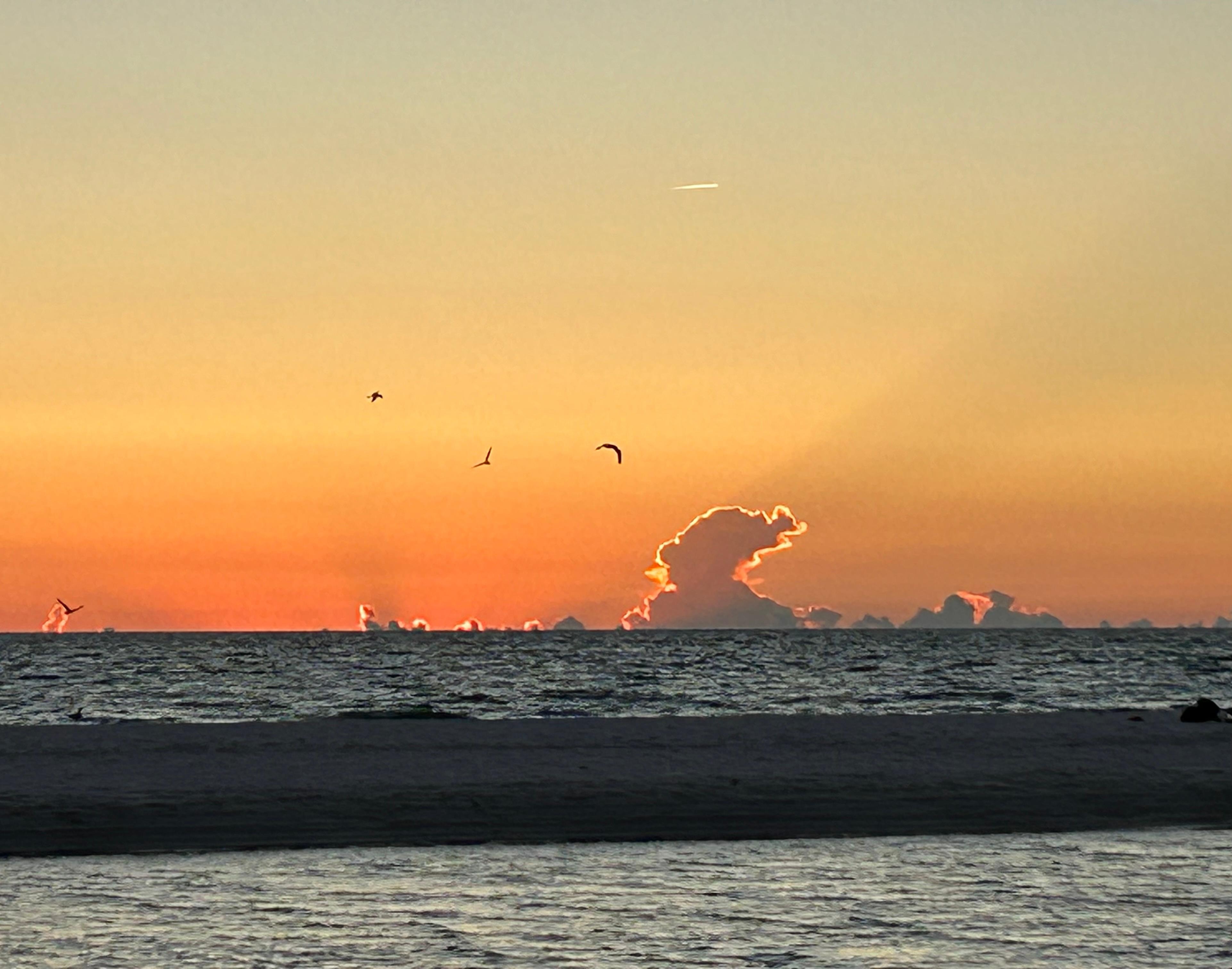 Sunset every night and ceremony to honor our service men and women. 