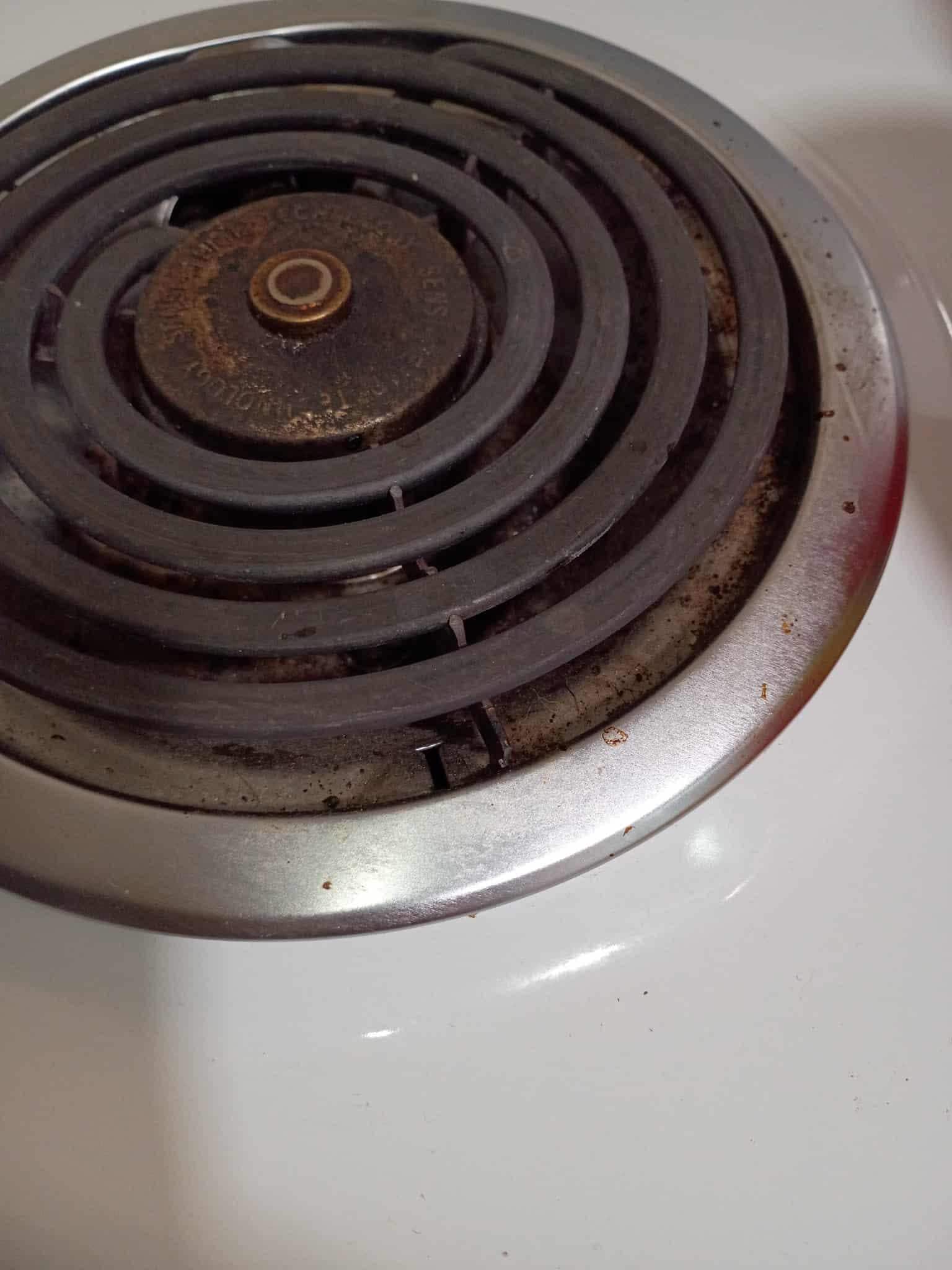 Burner trays need to be cleaned or replaced