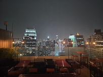 View from rooftop bar.