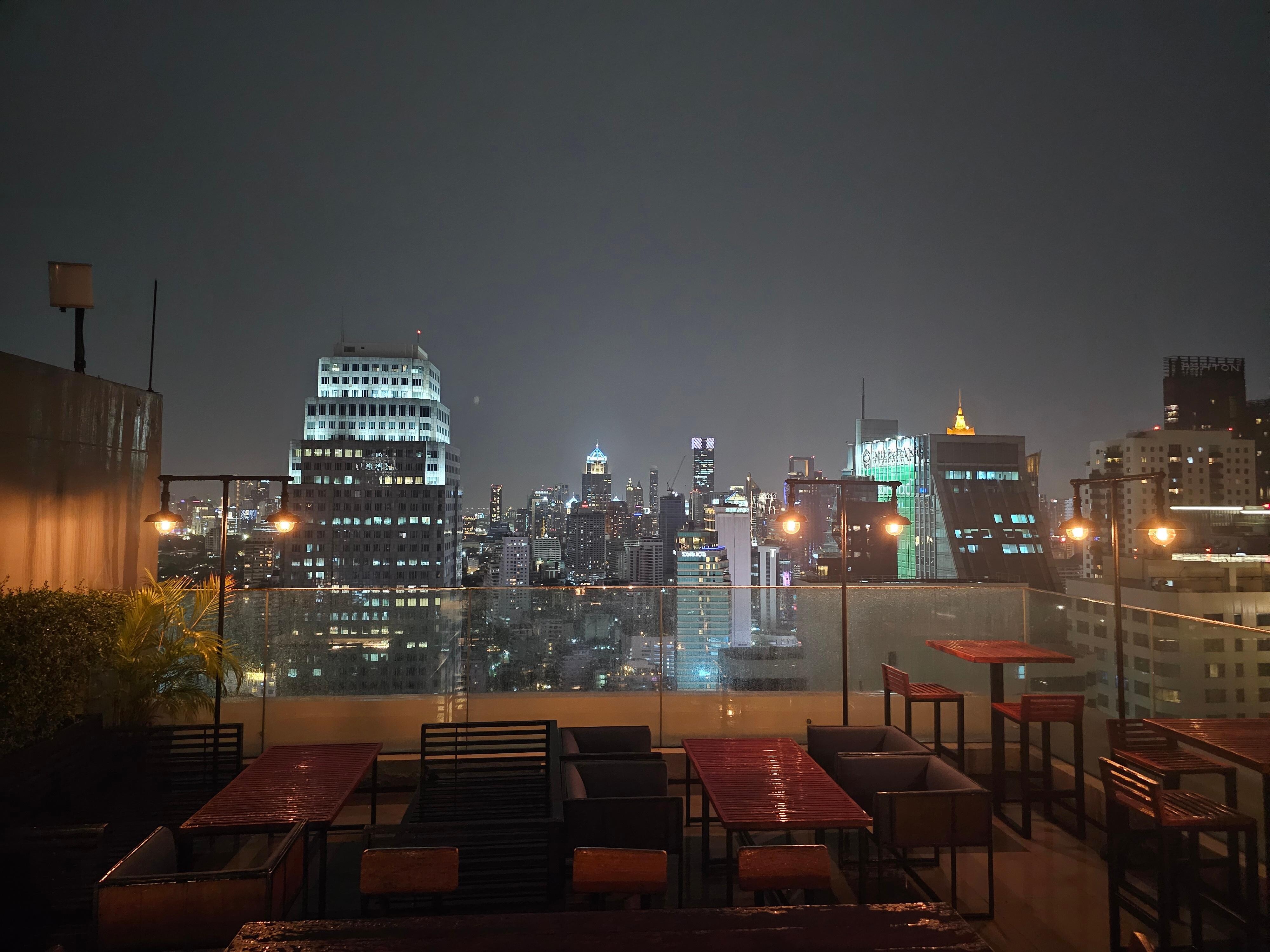 View from rooftop bar.