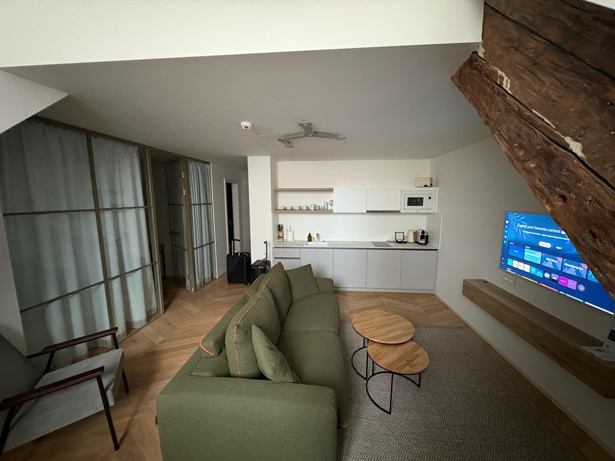 Standing in dining area