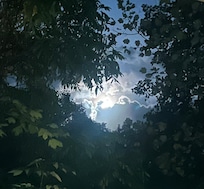 Perfect view of the full moon from the hot tub!