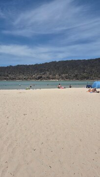 Strand bij Pambula rivier