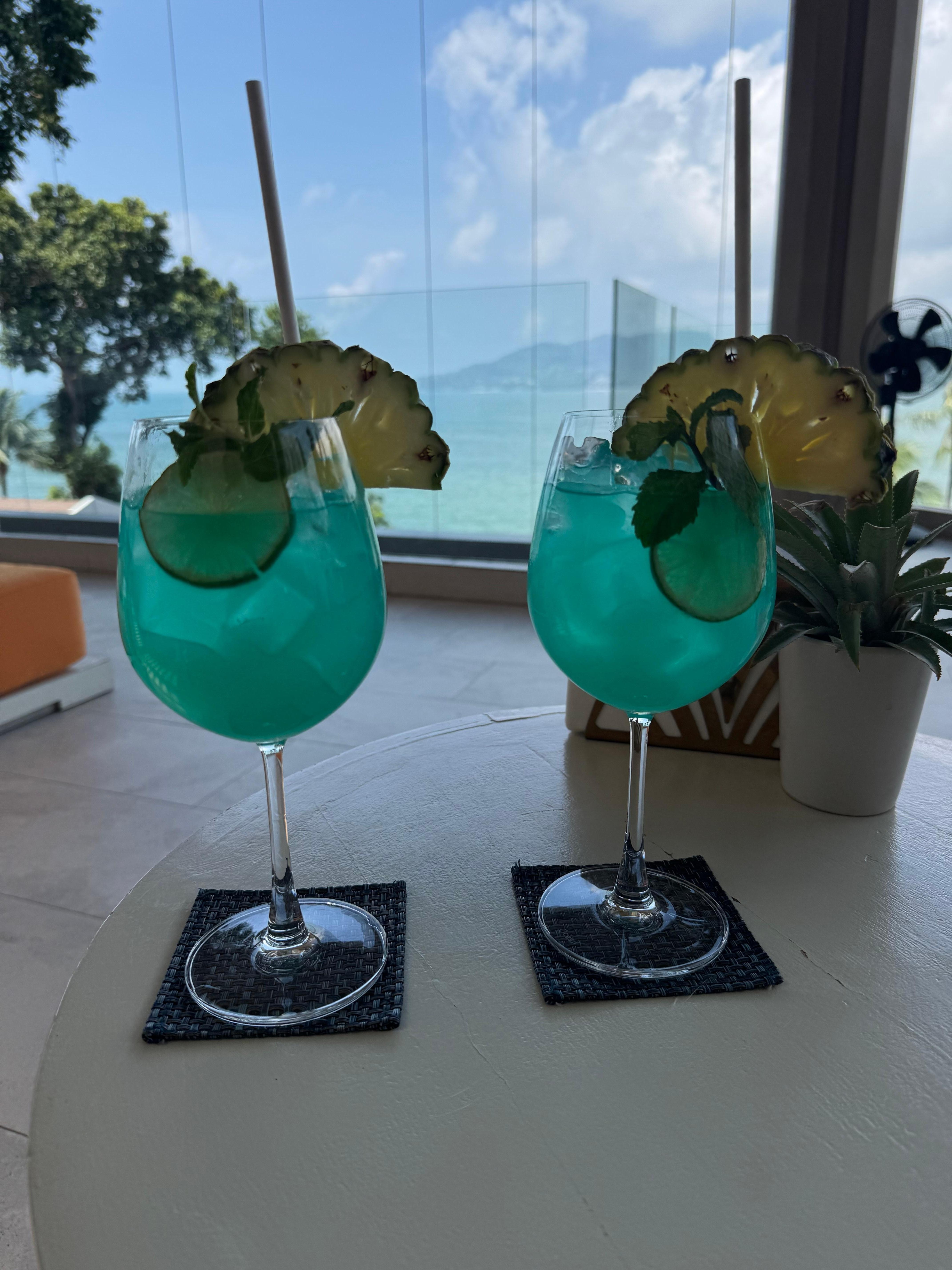 This drink was excellent. Can’t remember what it was called, but it had vodka, rum and blue cacao 